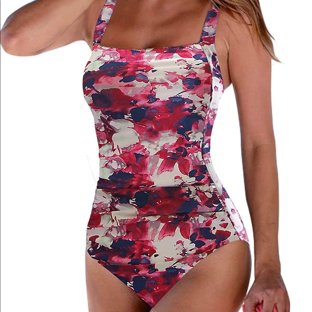 NWT Padded one piece floral swimsuit